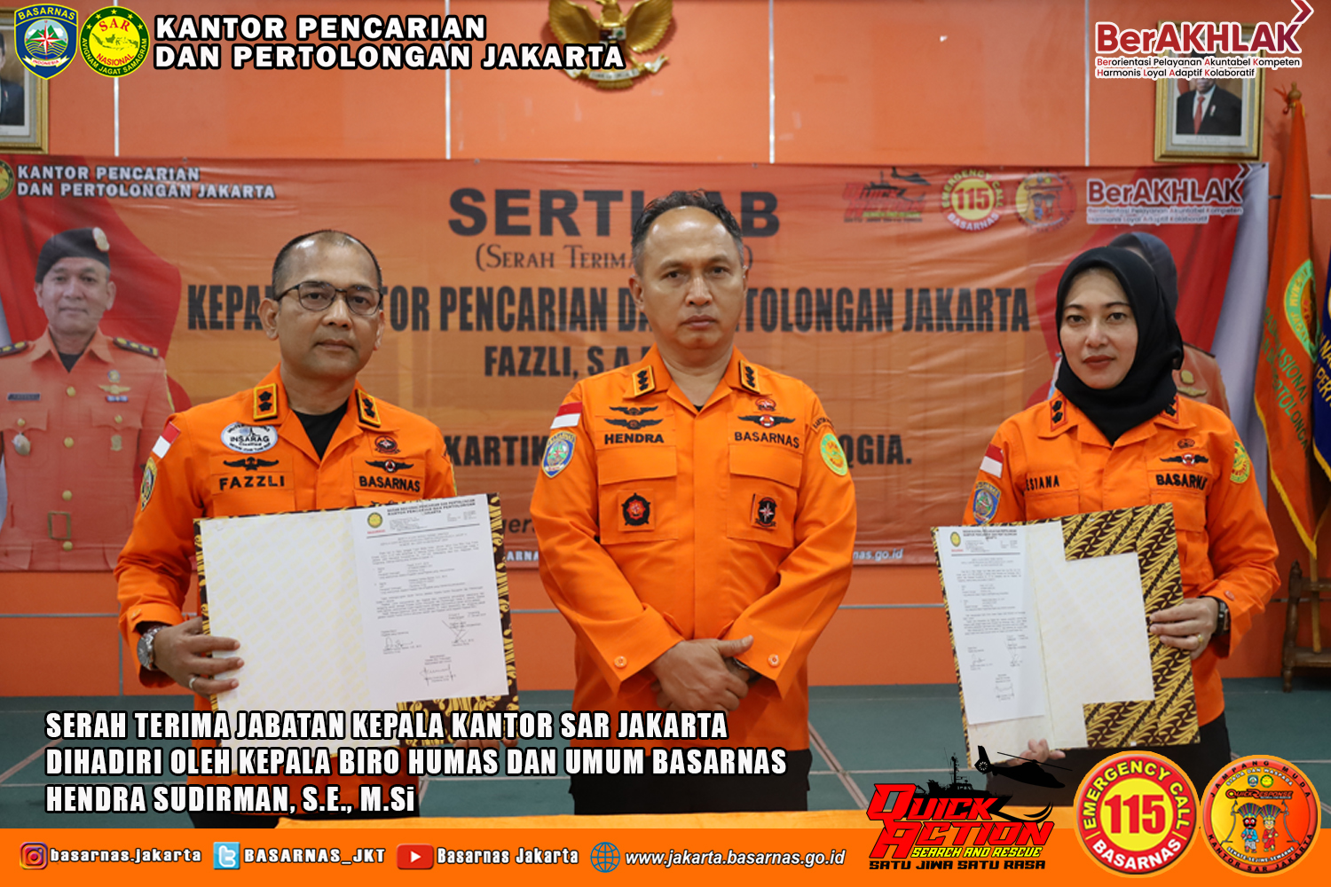 SERAH TERIMA JABATAN KEPALA KANTOR SAR JAKARTA